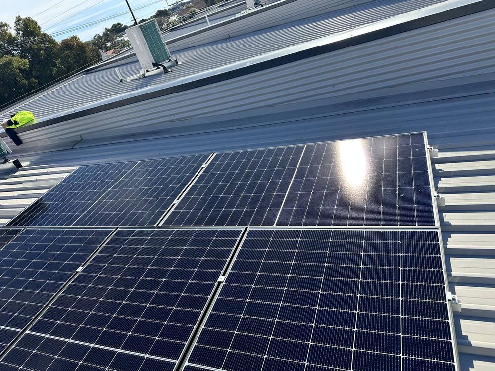 Solar panels and battery installation
